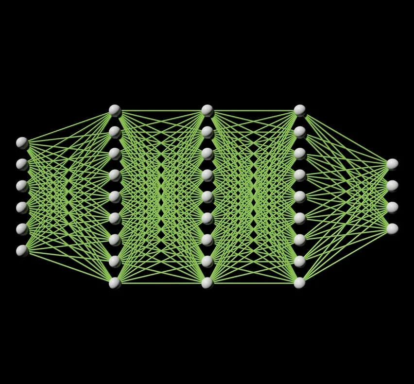 Graphic representation of a neural network.